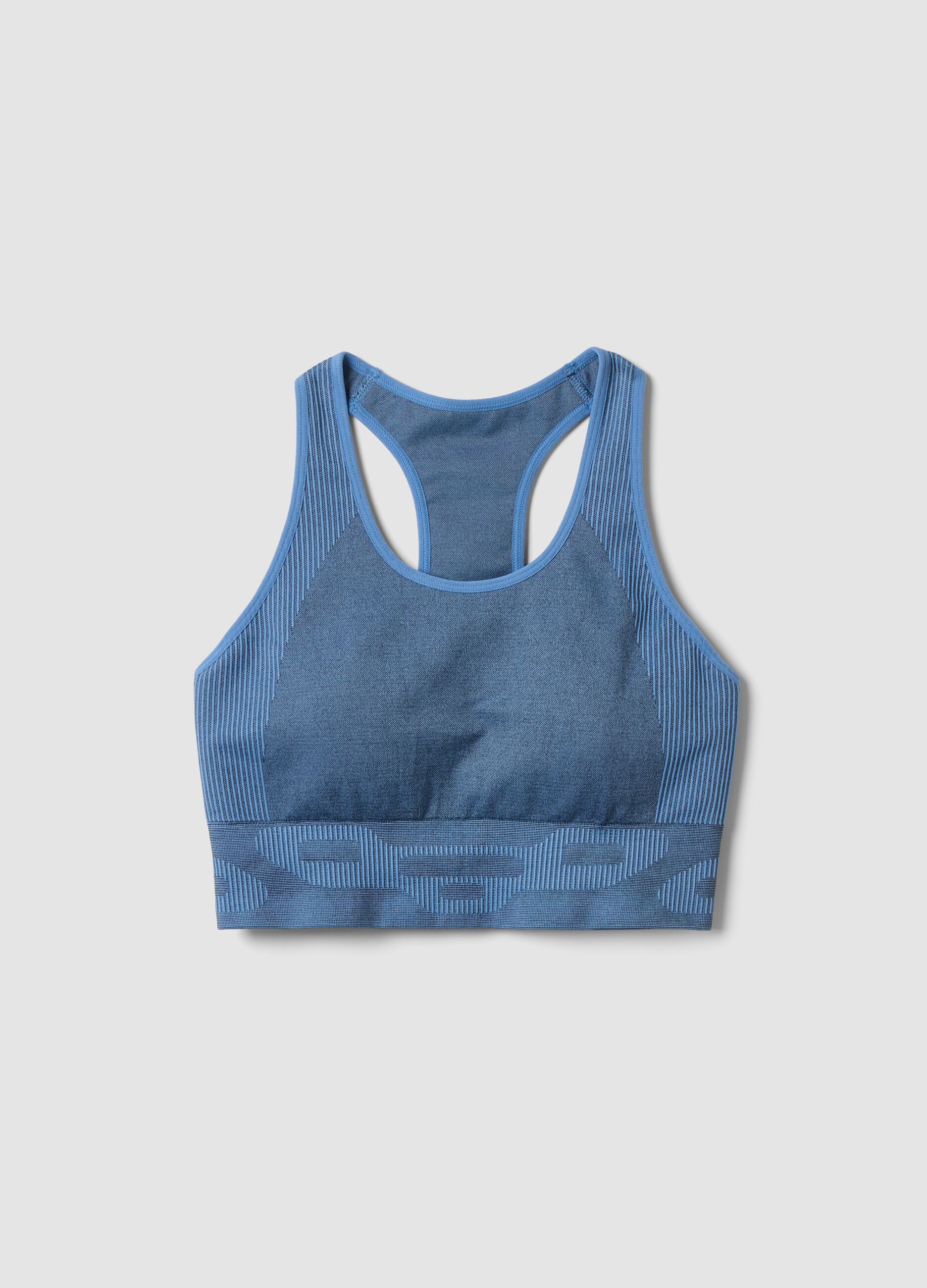 Blue sports bra in stretch fabric ALTAVIA RUNNING