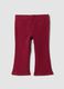 Red organic stretch cotton treggings_0