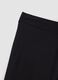Black flared leggings in stretch cotton_1