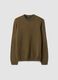 Maglia verde girocollo in jersey knit regular fit_4