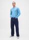Blue Cotton Blend Sweater_2