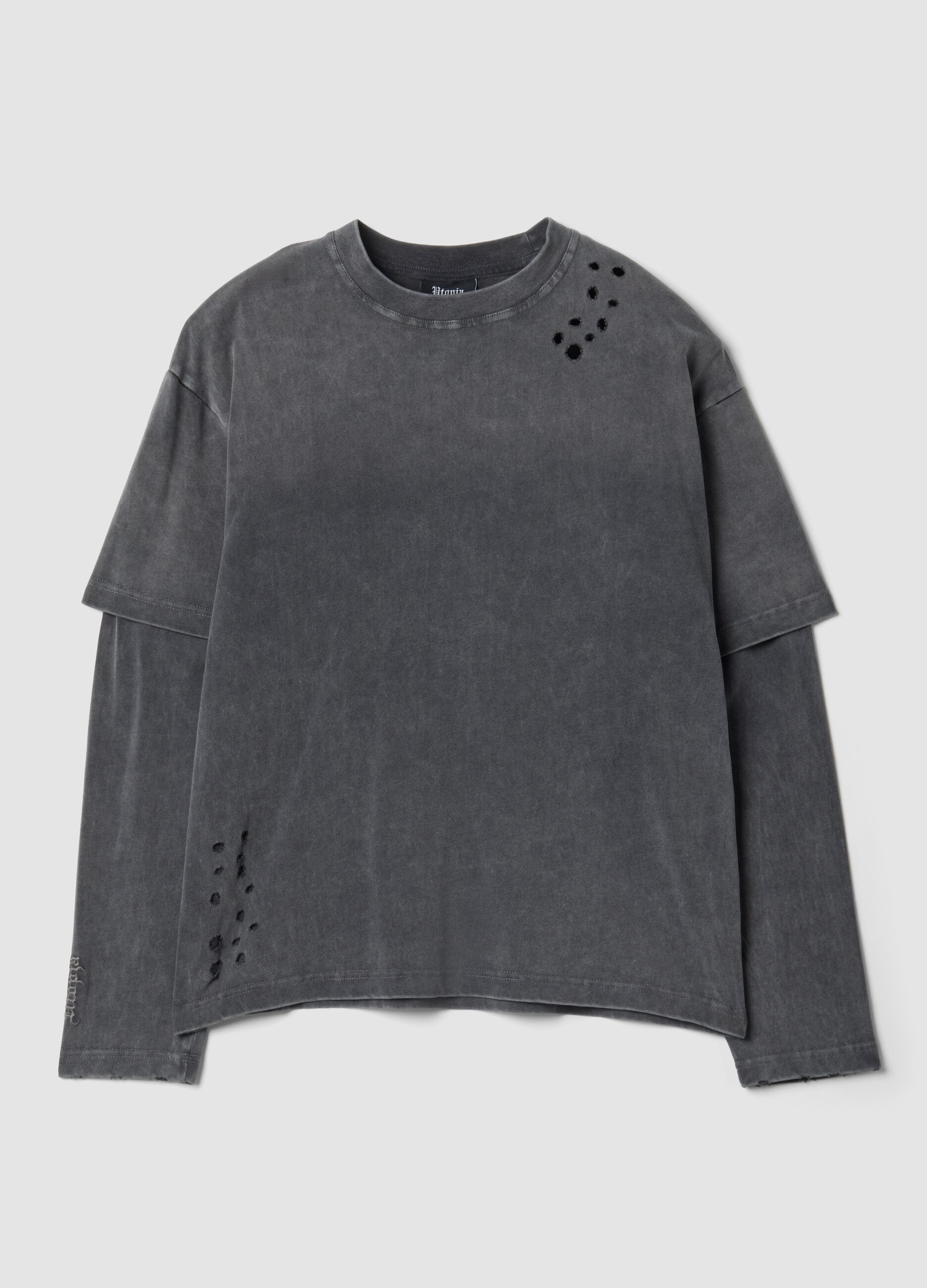 Double Longsleeve Sunfaded Grey