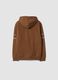 Brown cotton-blend hoodie with a relaxed fit_1
