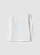 T-shirt bianca girocollo in cotone organico elasticizzato_1