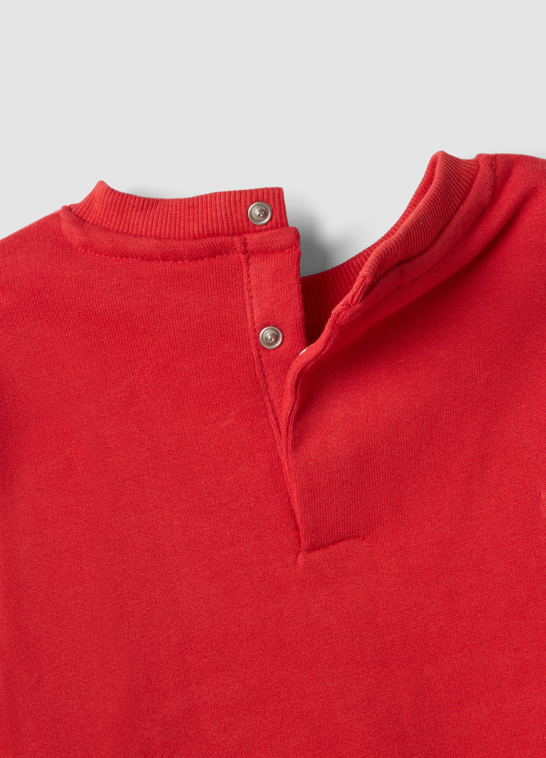Red oversized jogging set in pure organic cotton with gaming print