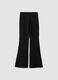 Leggings neri flare in cotone elasticizzato_0