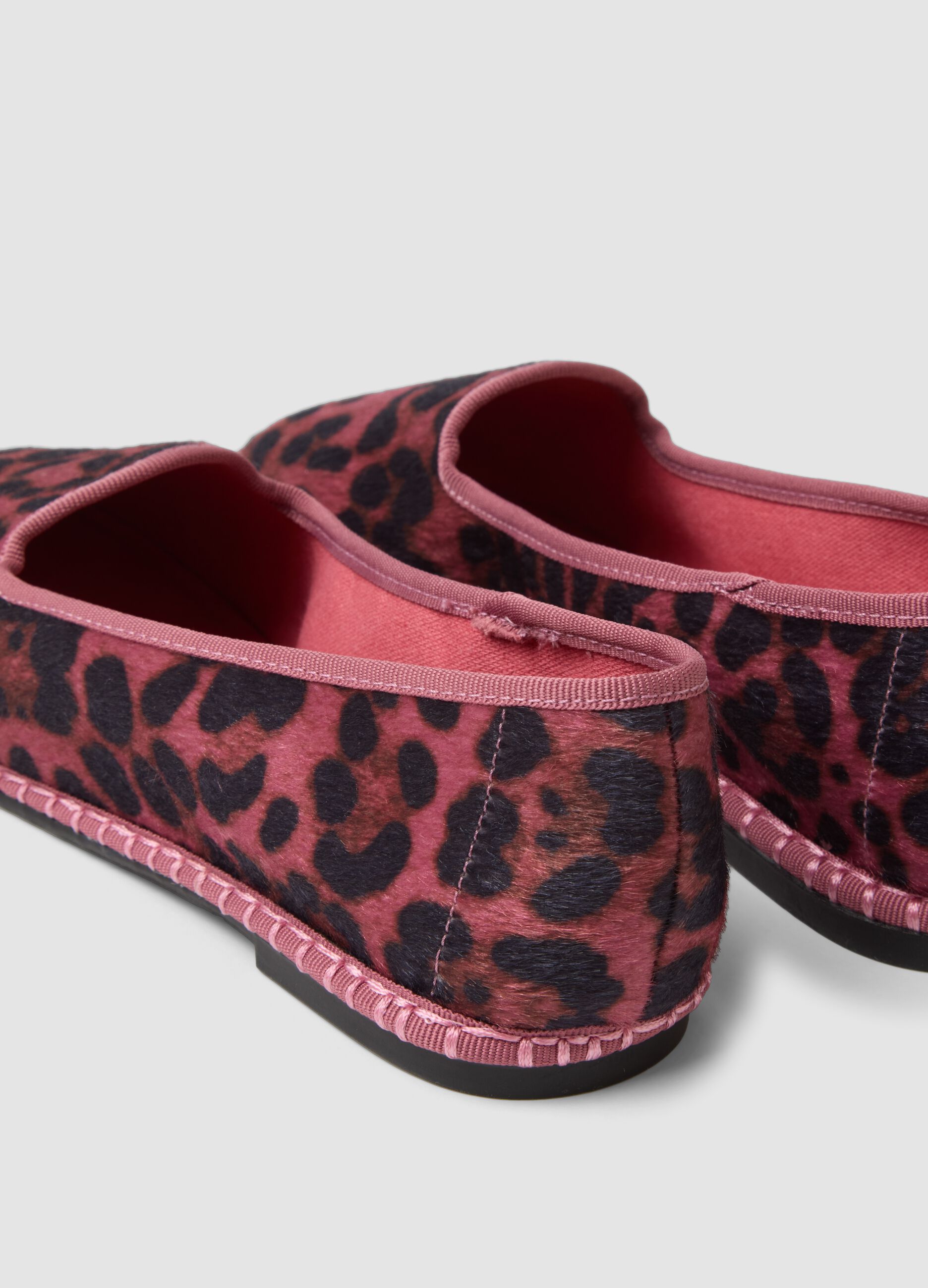 Ballerine rosa classiche con fantasia animalier