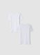 Bipack di t-shirt bianche girocollo in puro cotone organico_1