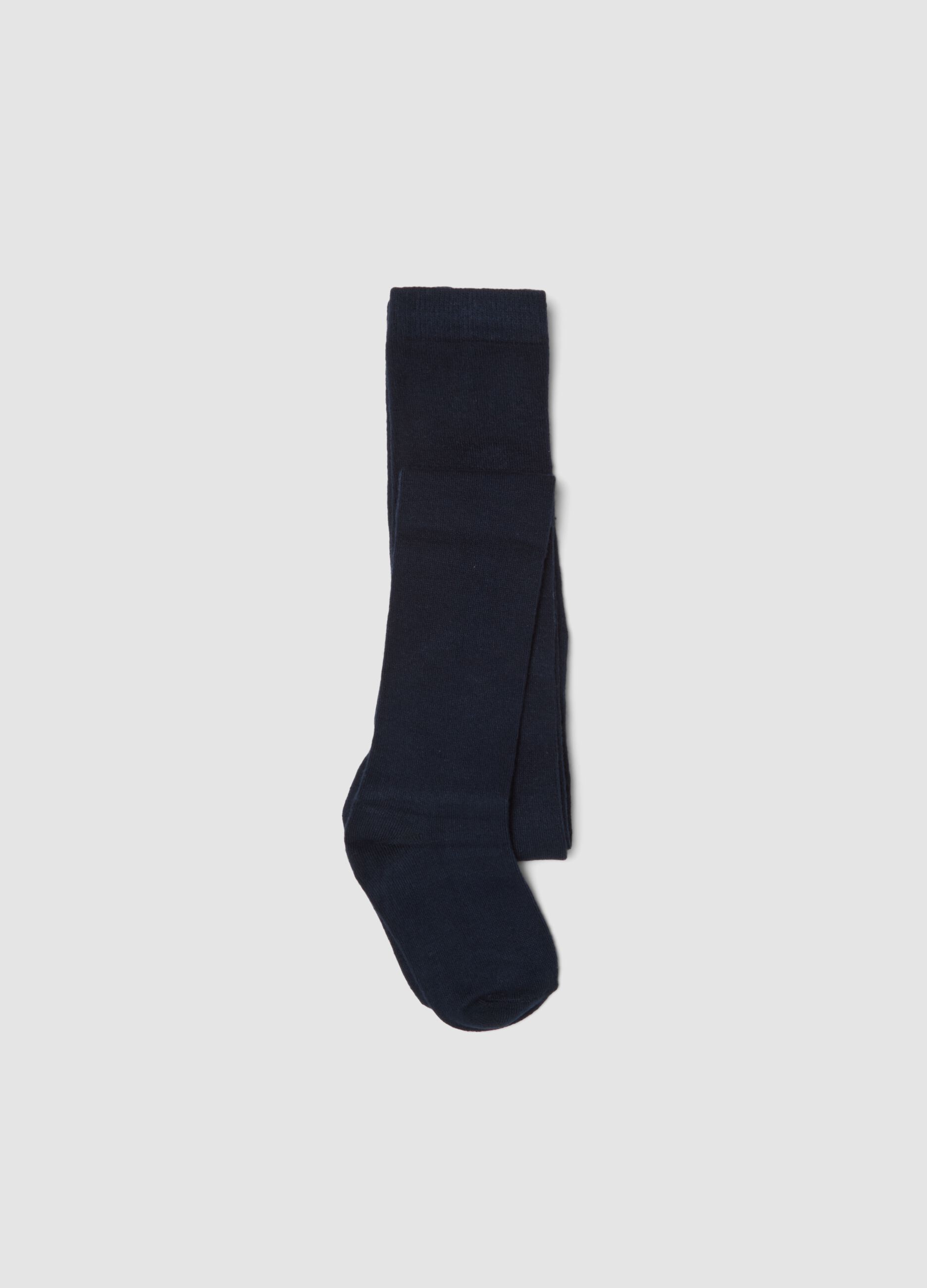 Collant blu in tessuto elasticizzato
