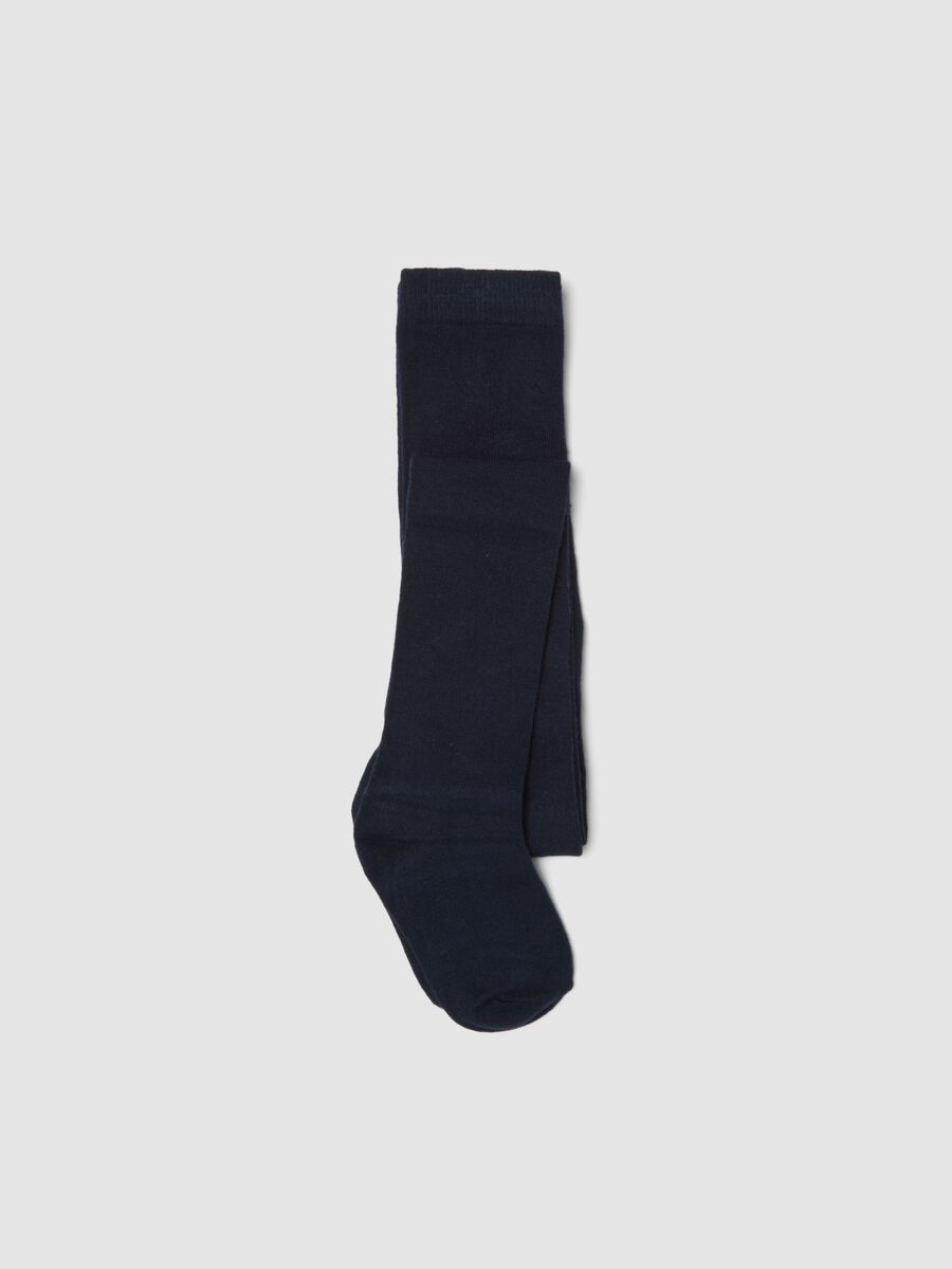 Collant blu in tessuto elasticizzato_0