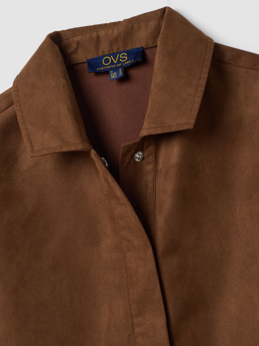Camicia marrone regular fit con colletto classico_1