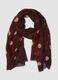 Brown polka-dot wool-blend scarf_0