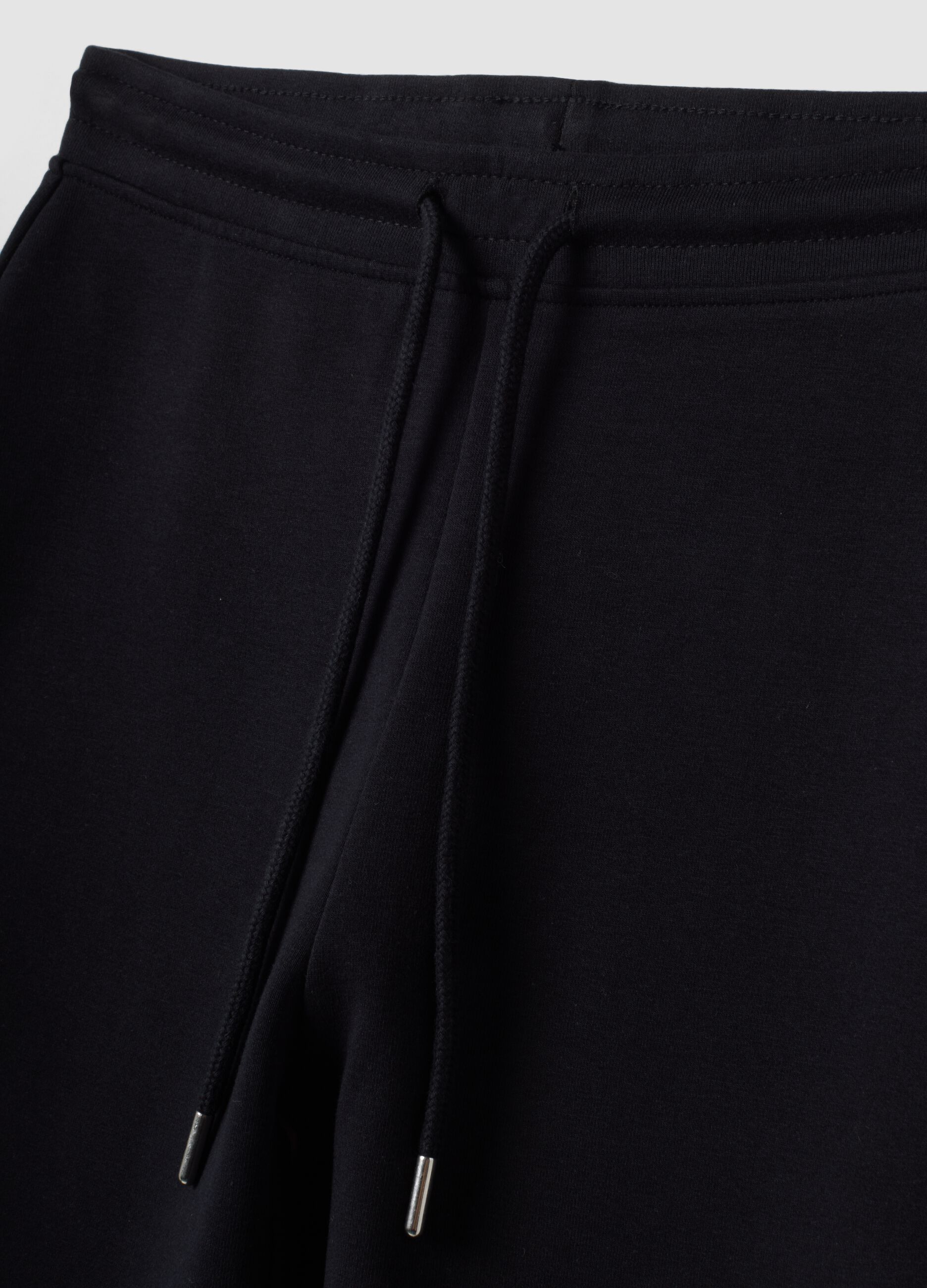 Blue flared joggers in stretch organic cotton