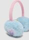 Blue ear warmers with Stitch patch_1