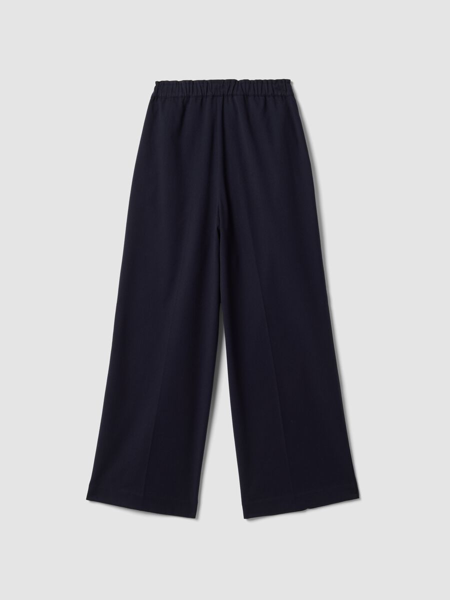 Blue wide-leg stretch viscose joggers &ndash; The Iconic Pants_6