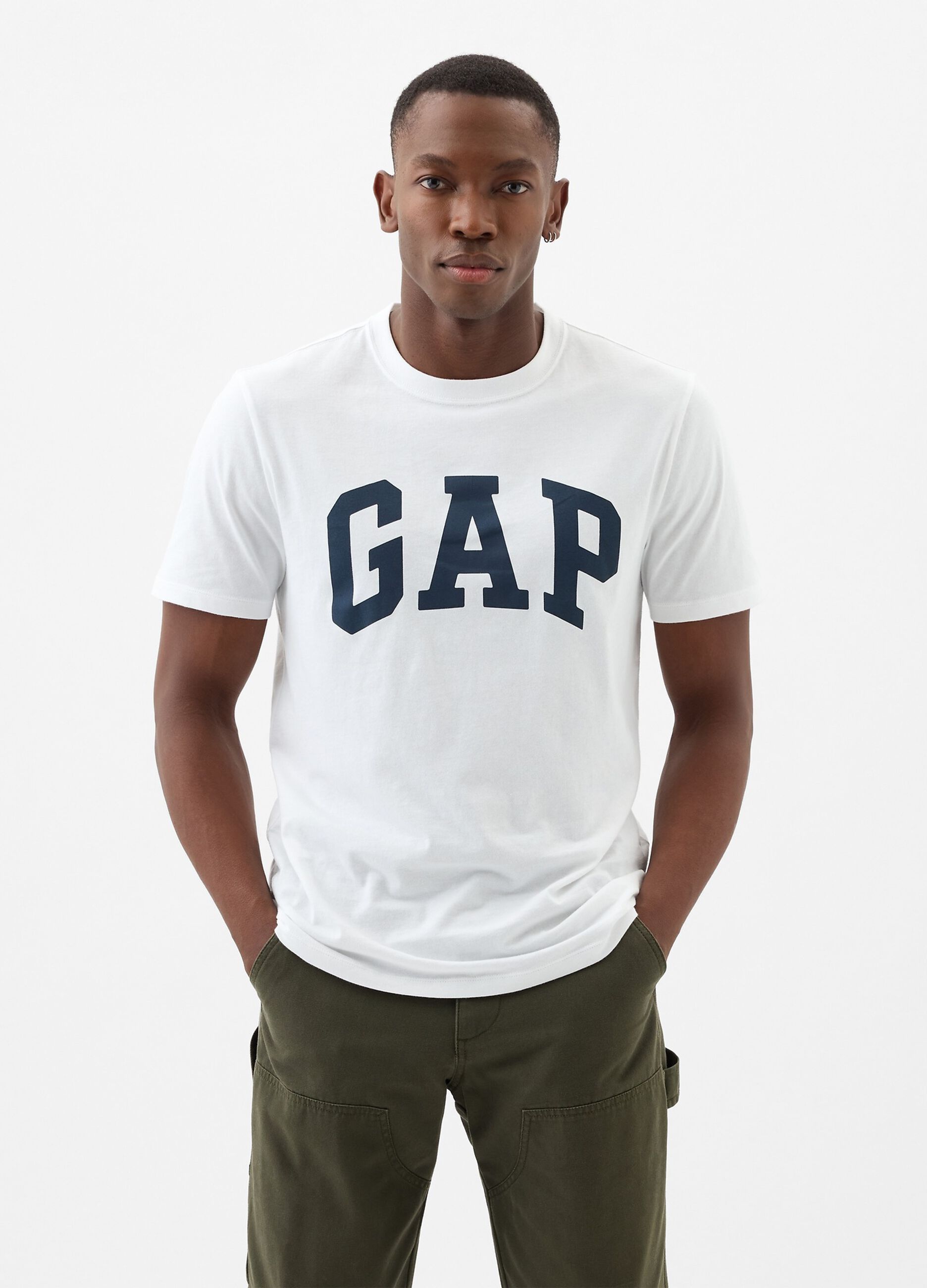 Cotton T-shirt with logo print