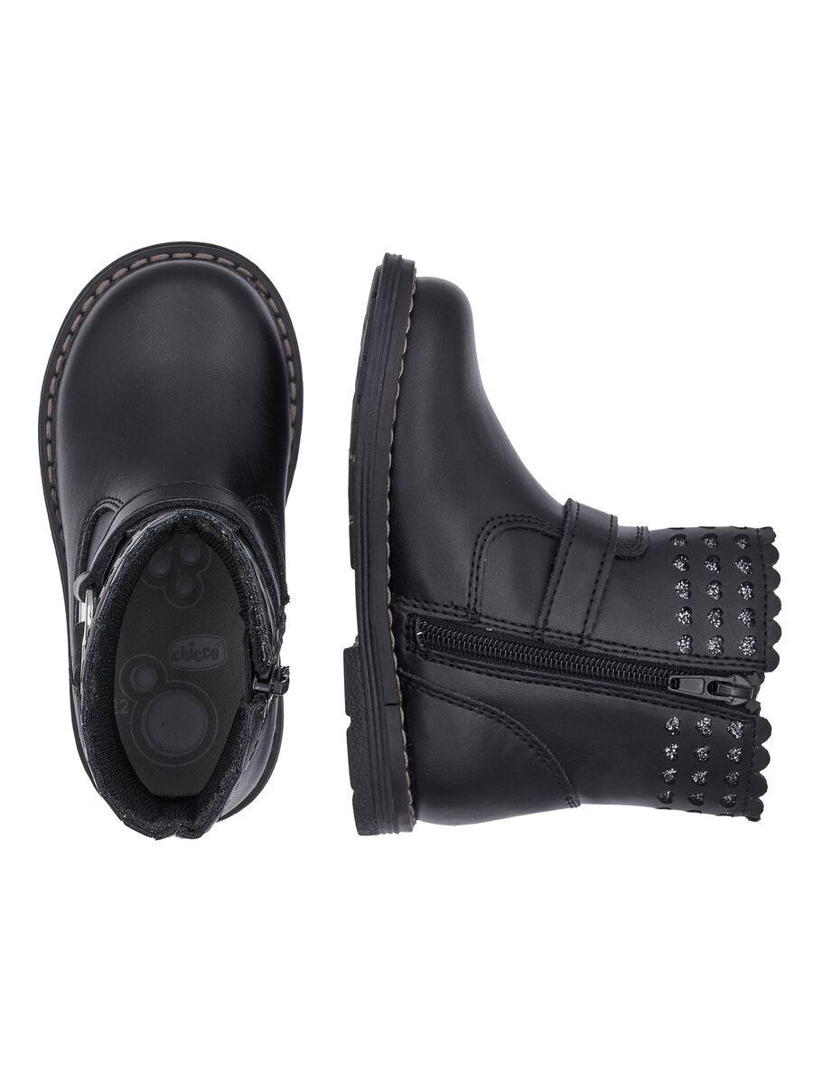 Chicco Black Ankle Boots for Girls_2