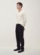 Pantaloni cargo neri in cotone elasticizzato slim fit_4