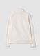Felpa bianco sporco con girocollo e zip_2