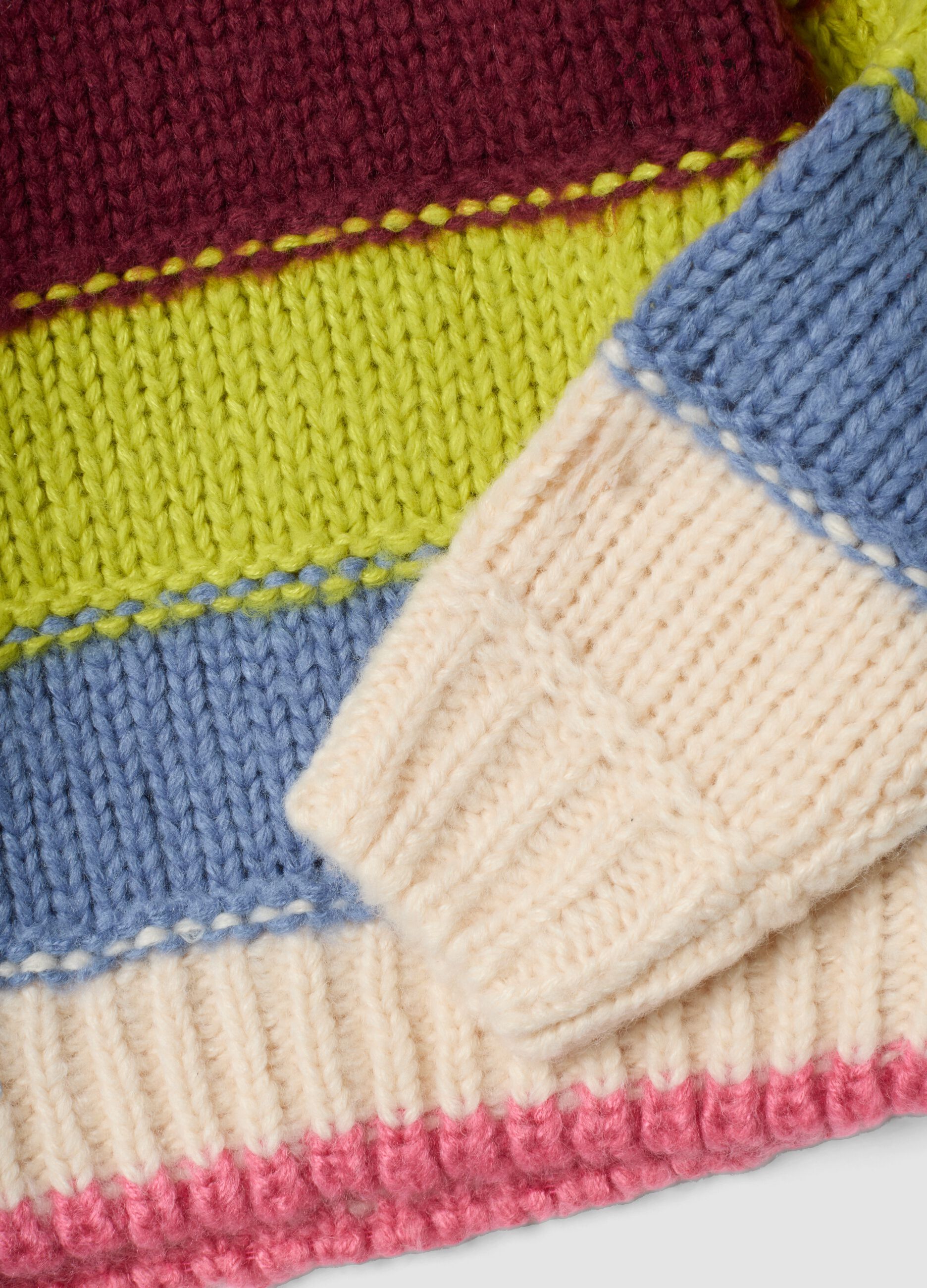 Multicolour striped crew-neck jumper, regular fit