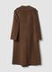 Cappotto lungo marrone in misto lana, cashmere e viscosa regular fit_1