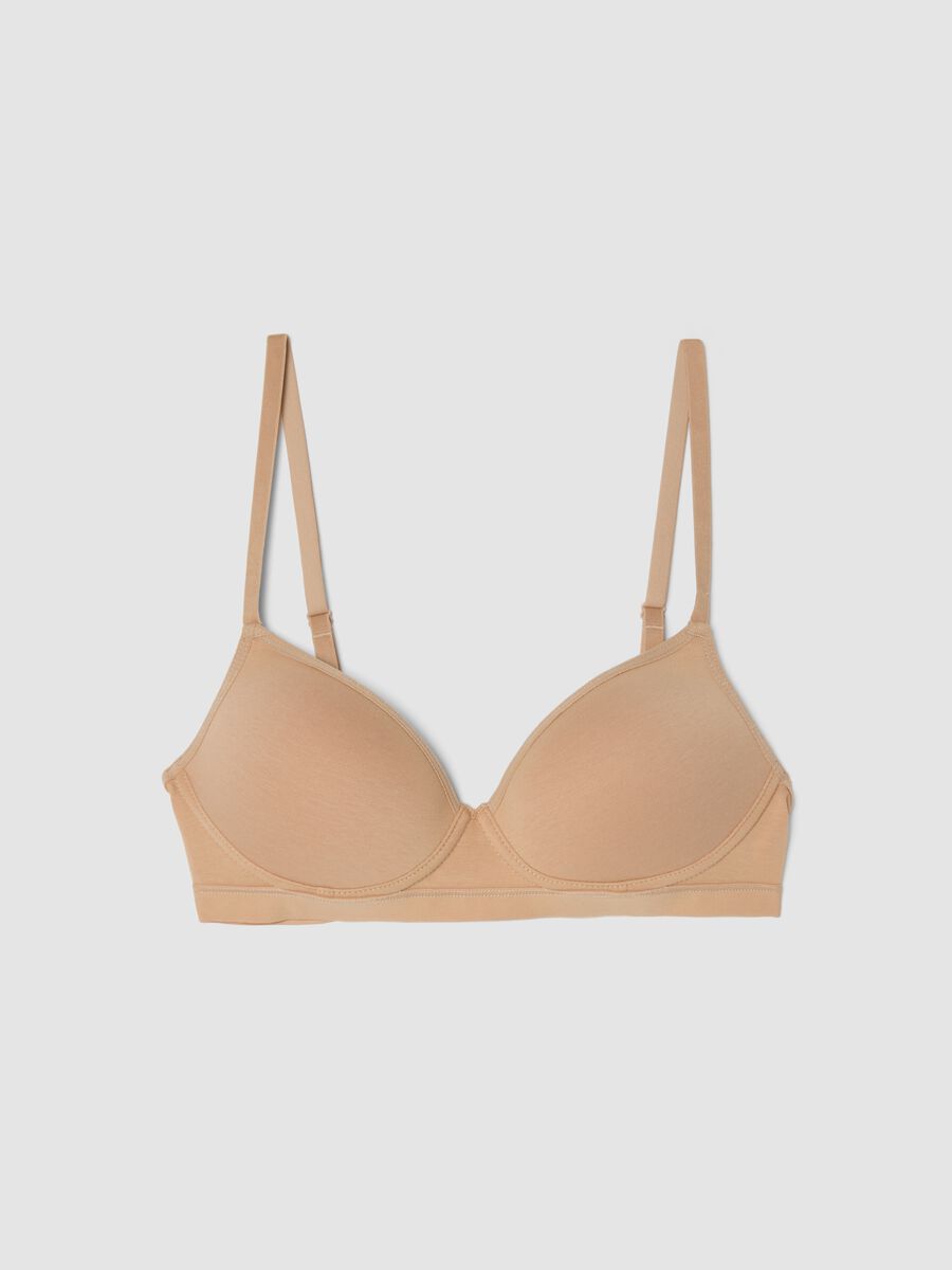 Stretch cotton balconette bra_0