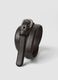 Brown genuine leather belt with metal buckle_2