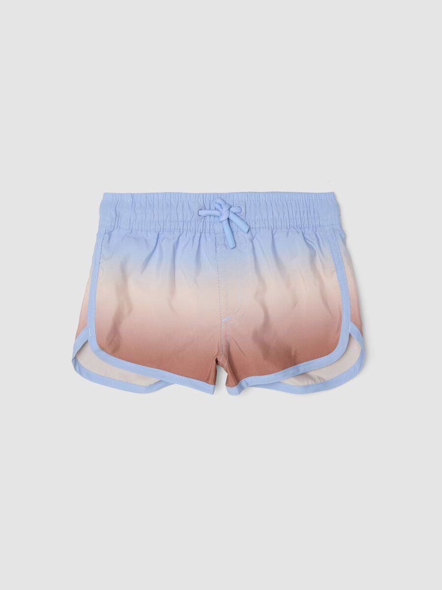 Blue ombr&eacute; baby boxer swim shorts_0