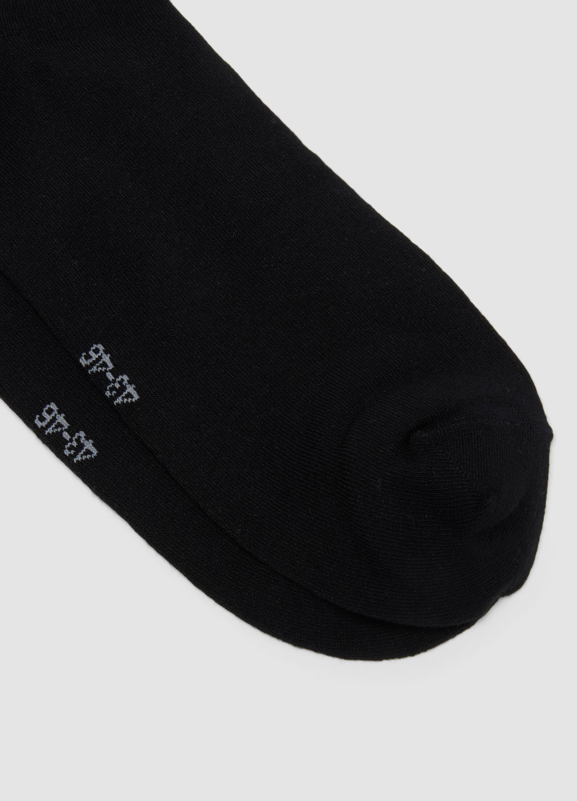 3-pack of black ankle sports socks in stretch fabric