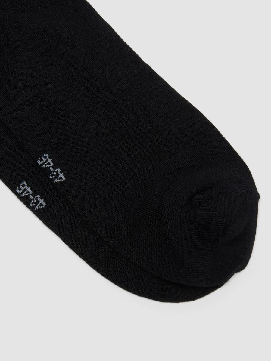 3-pack of black ankle sports socks in stretch fabric_1