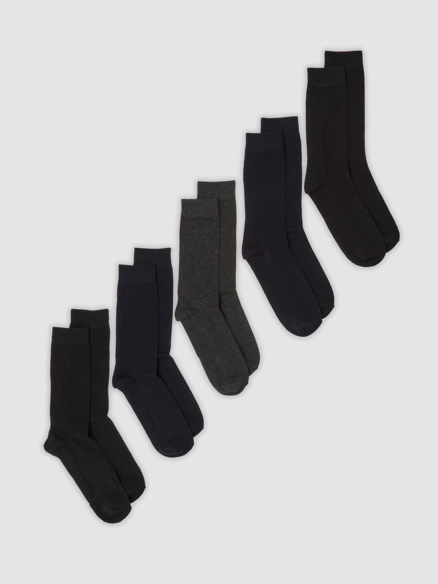 Pack of five multicolour midi socks in stretch organic cotton_0