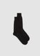 Black short socks in pure cotton_0