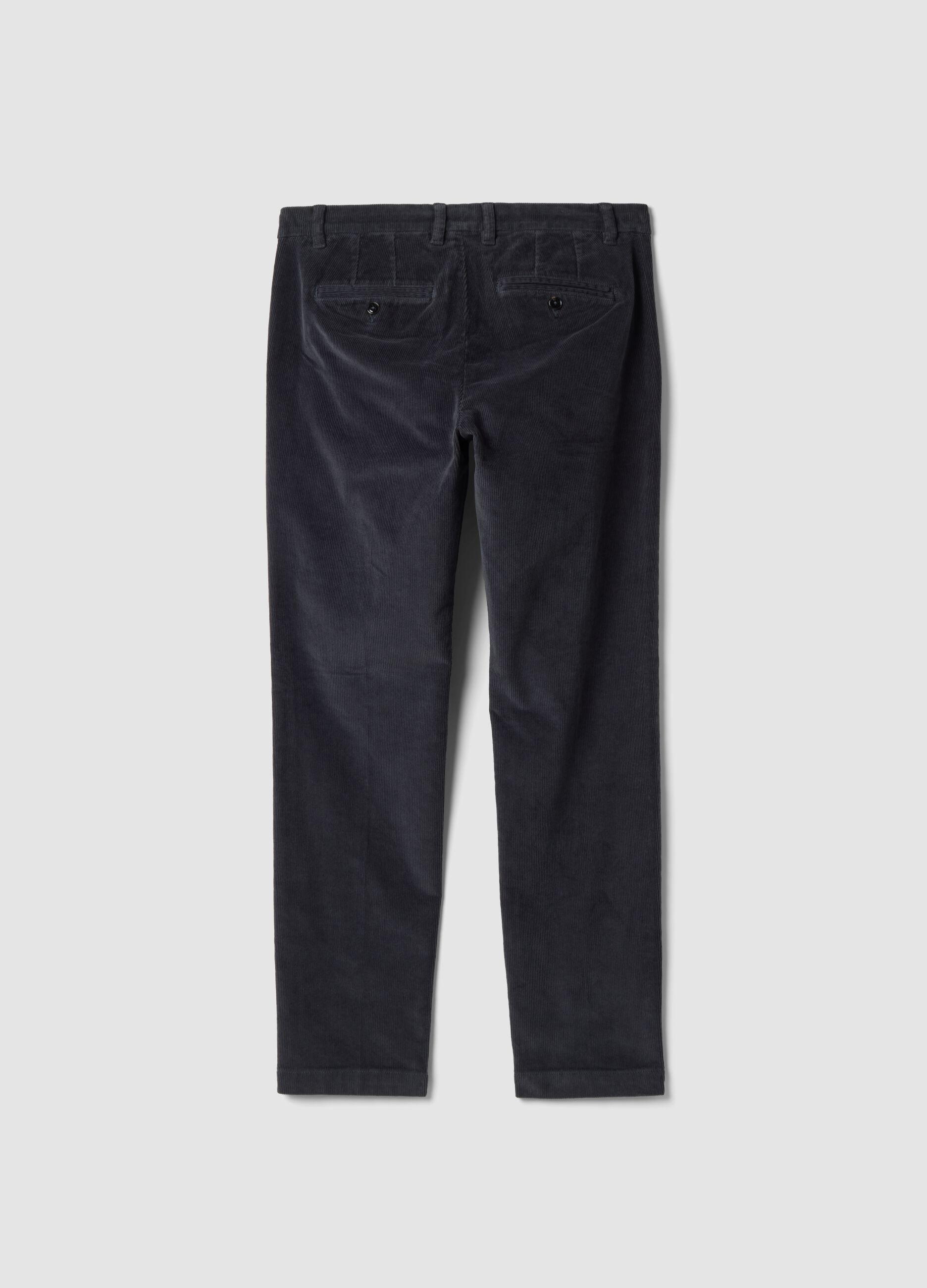 Pantaloni chino grigi in cotone elasticizzato slim fit