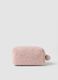 Pink makeup bag with pompom_1