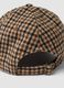 Cappello baseball marrone in misto lana a quadri_2