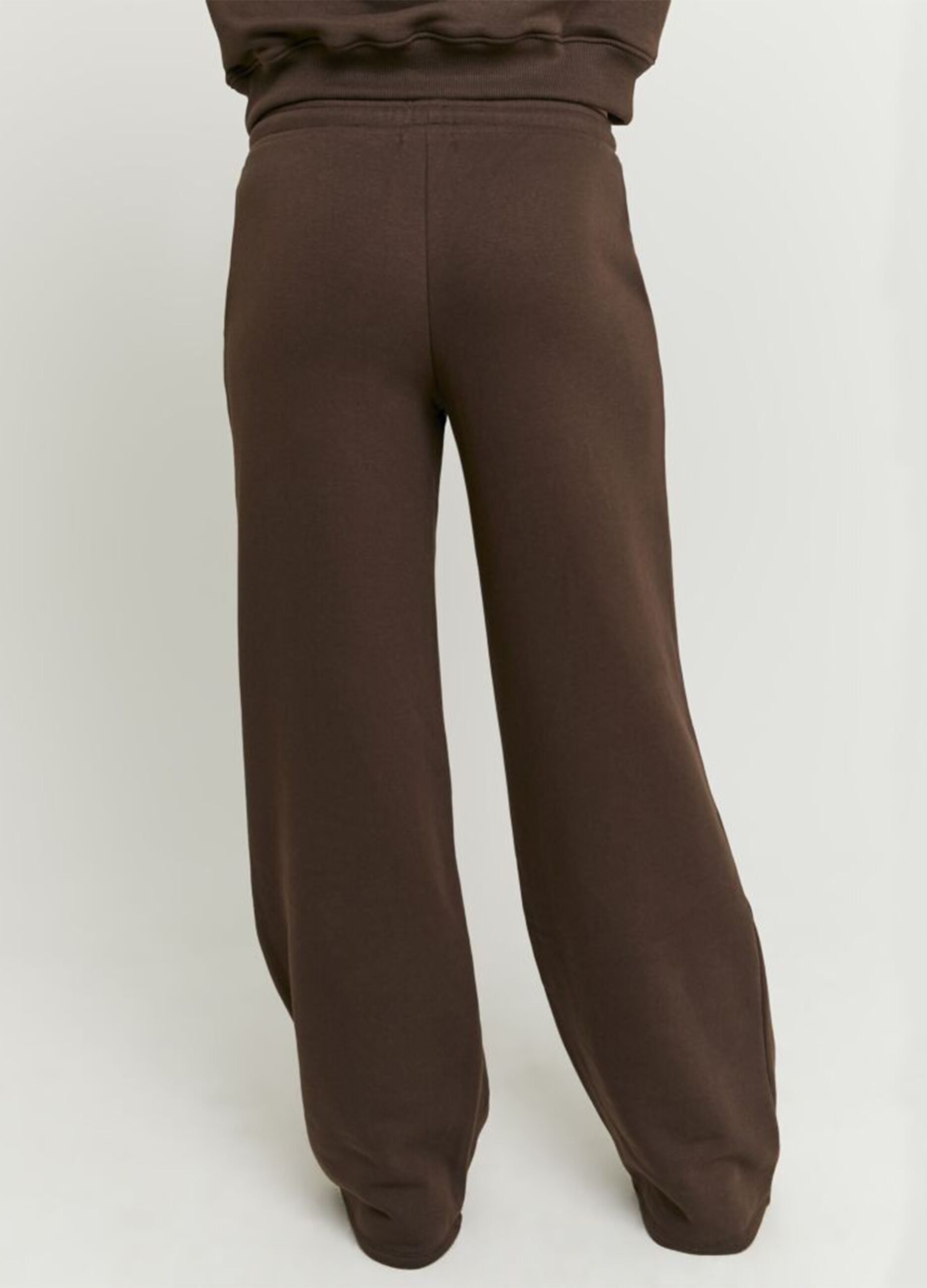 Brown Cotton Blend Regular Fit Trousers