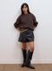 Brown cotton-blend crew-neck sweatshirt, regular fit_1