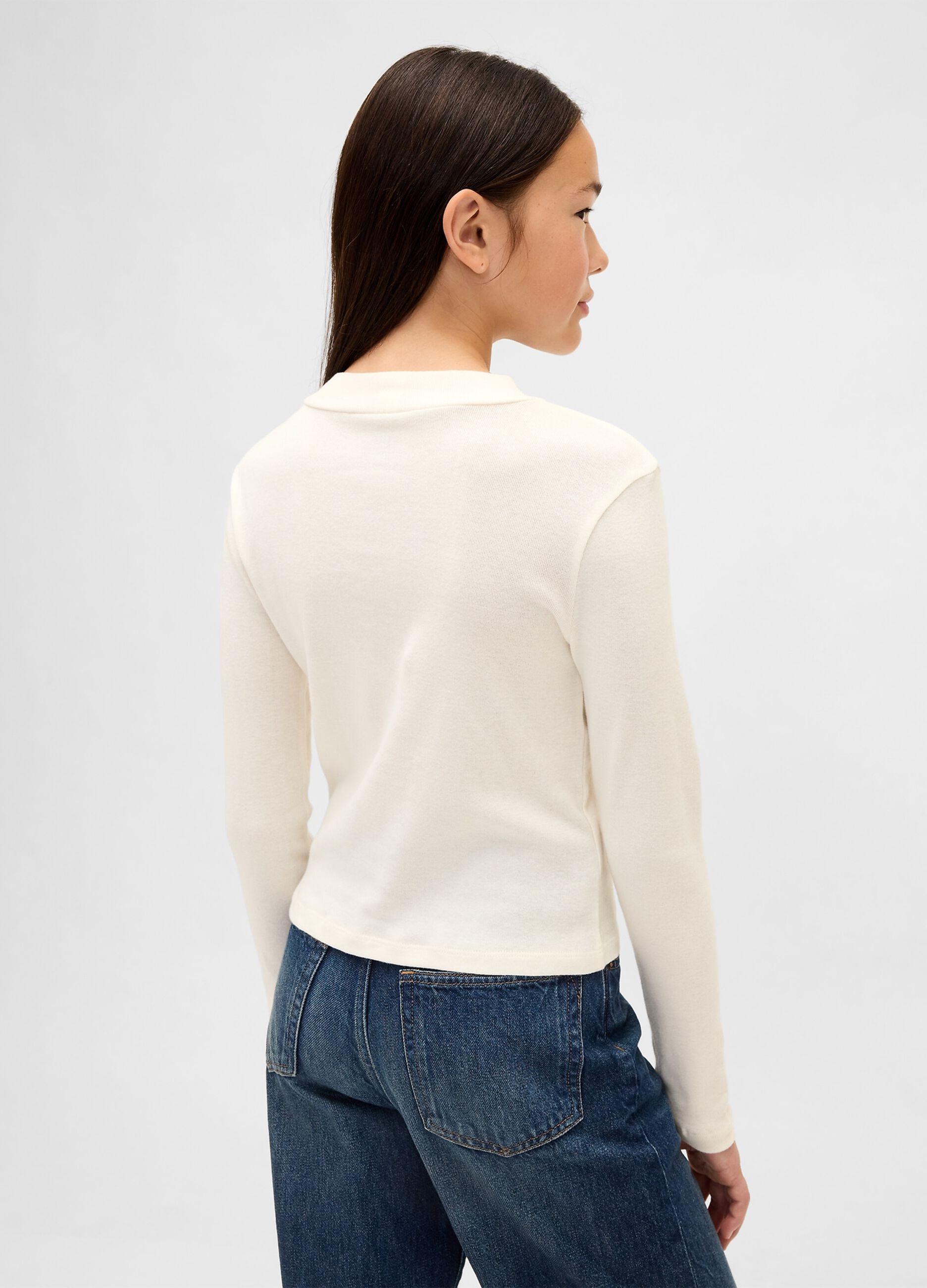 White Long-Sleeve Cotton Shirt