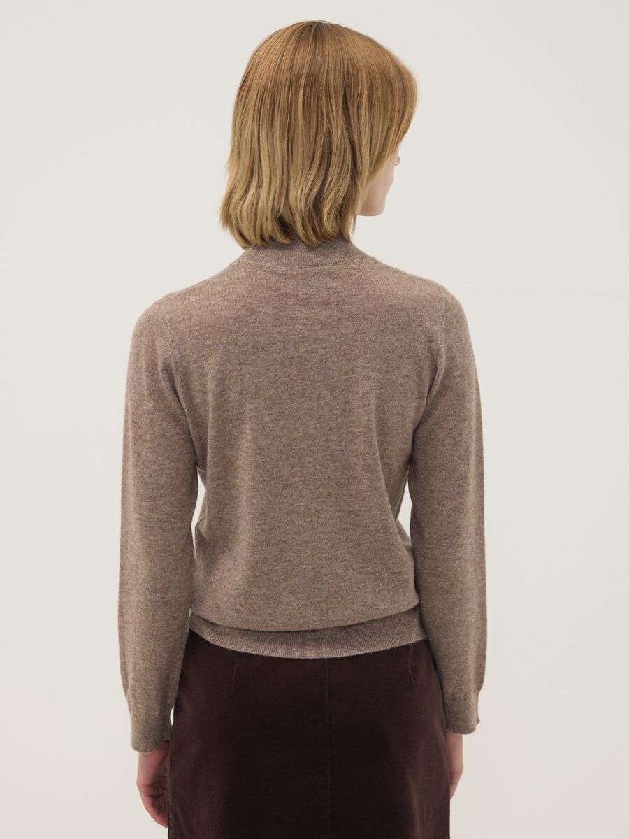 Grey wool-blend jumper with mock neck_3