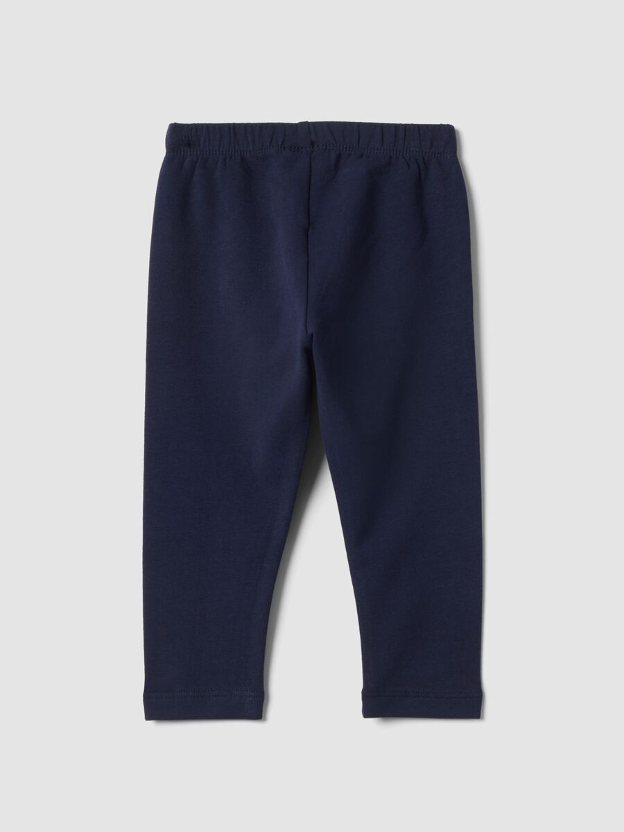Blue stretch organic cotton leggings_1