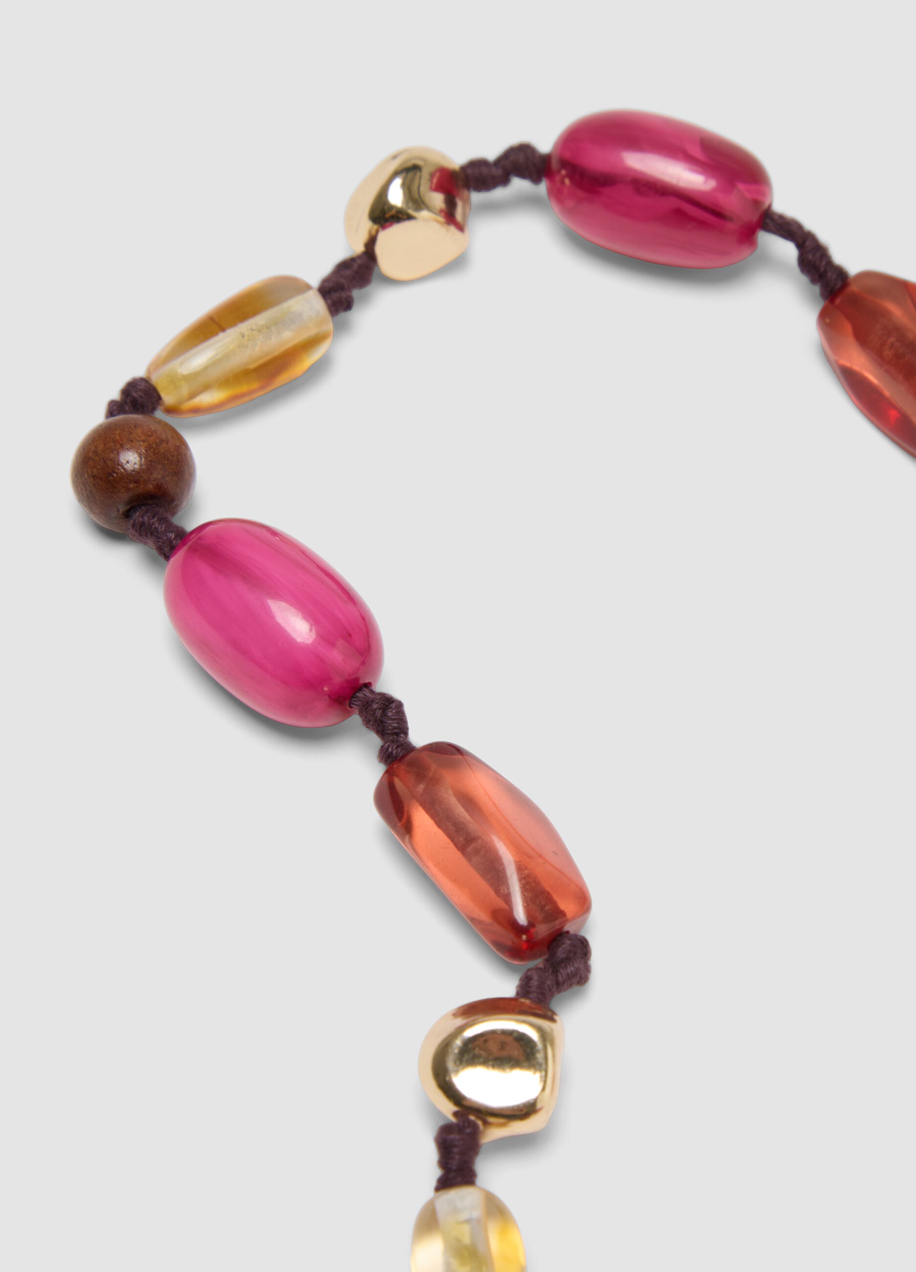 Pink Necklace with Decorative Beads