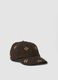 Brown wool and viscose blend cap with sequins_0