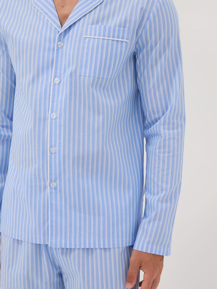 Blue striped organic cotton pyjamas_2