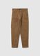 Boys' brown stretch cotton relaxed fit trousers_3
