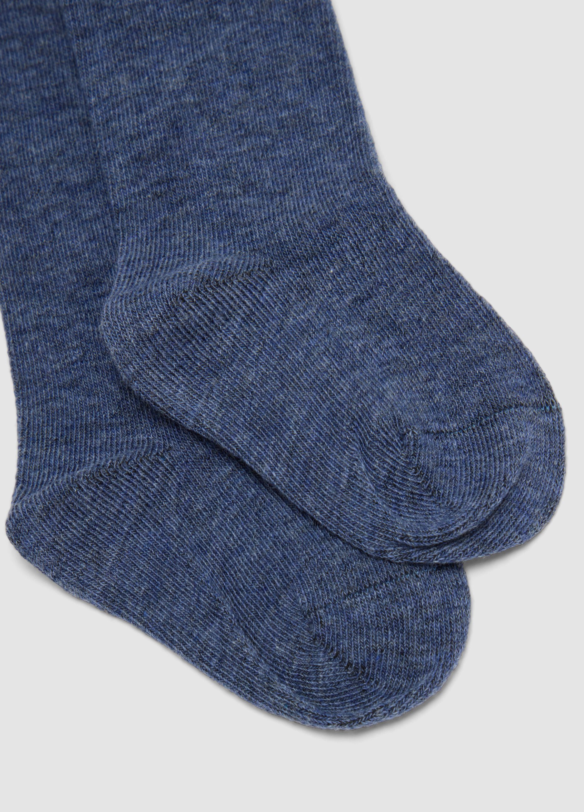 3-pack of multicolour long socks in stretch organic cotton