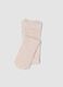 Collant rosa in viscosa elasticizzata m&eacute;lange_0