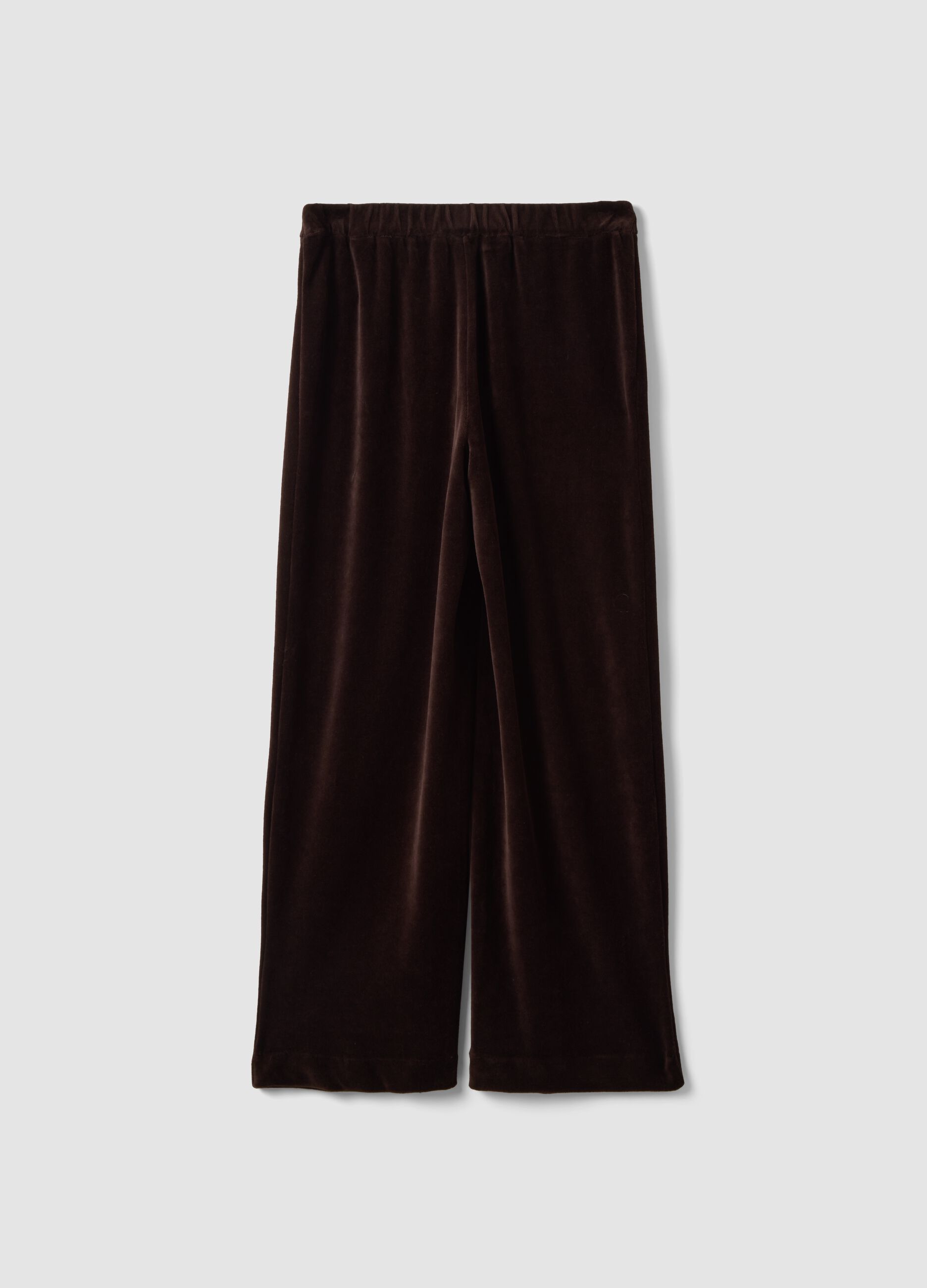 Pantaloni formali marroni in misto cotone regular fit