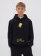 Black pure cotton hoodie with The Simpsons print for boys_1