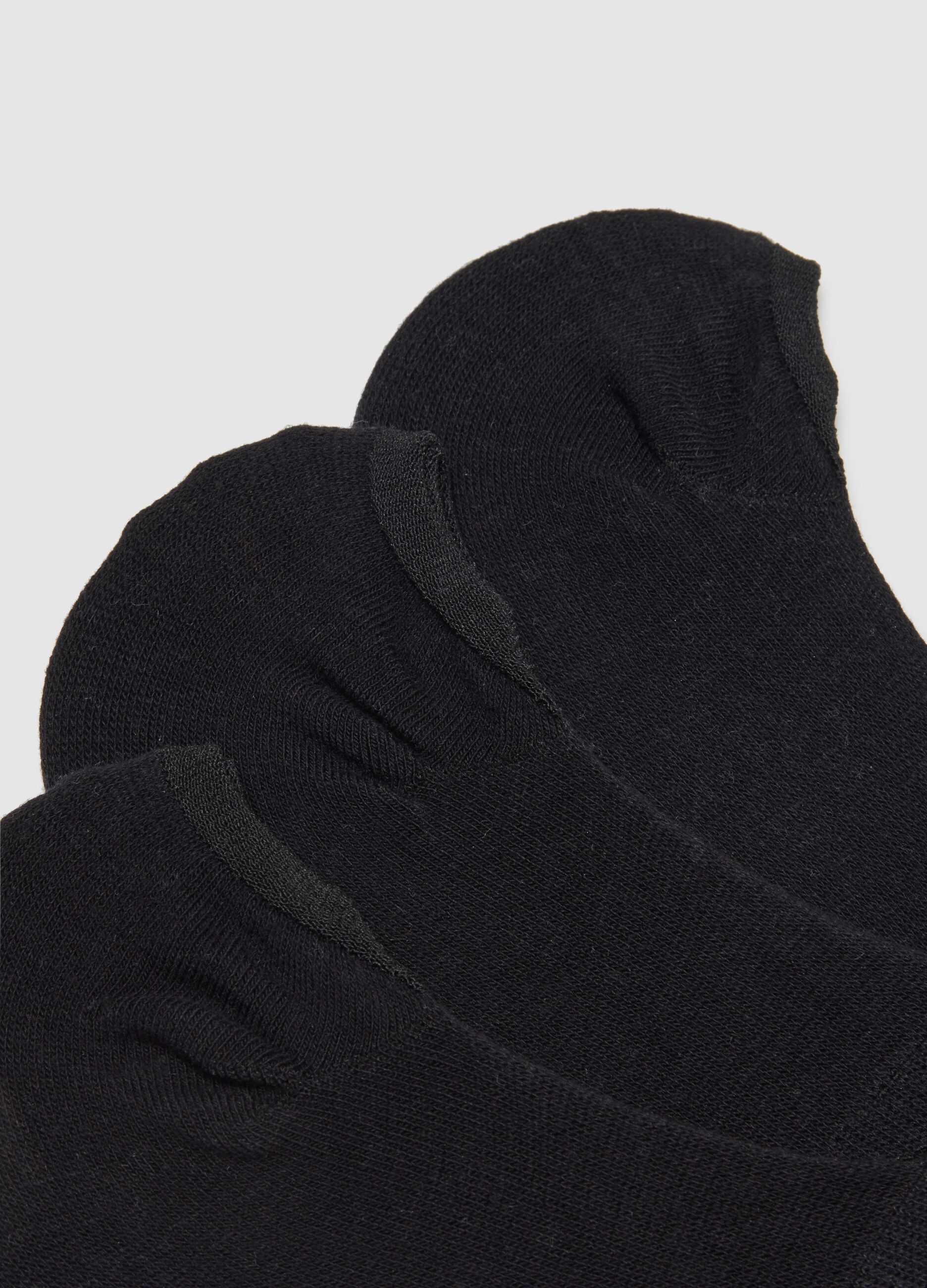 Black Cotton Blend Sock Set