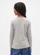 Light grey long-sleeve pure cotton T-shirt with GAP logo_1